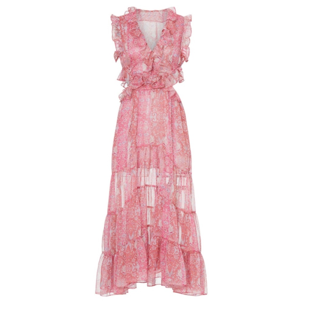 MISA Natasha Dress Washed Rose Lilac | Sz XS - Picture 5 of 7